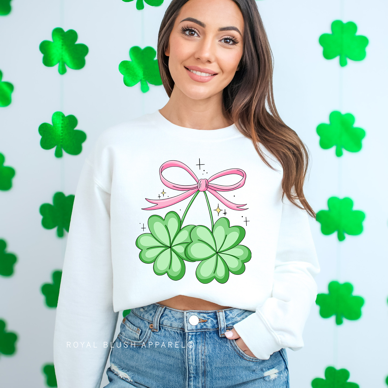 Shamrock Bow Sweatshirt