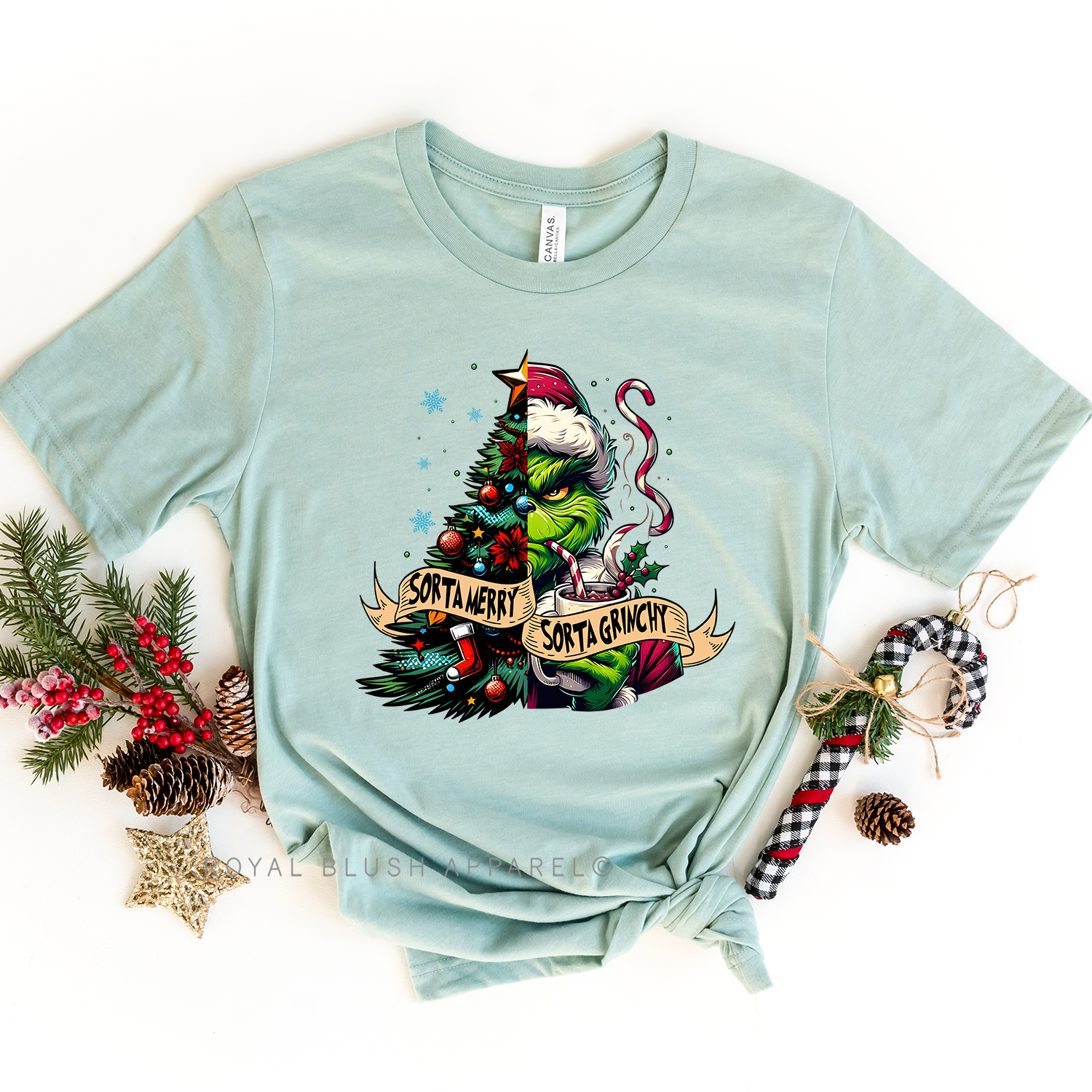 Sorta Merry Sorta Grinchy Relaxed Unisex T-shirt