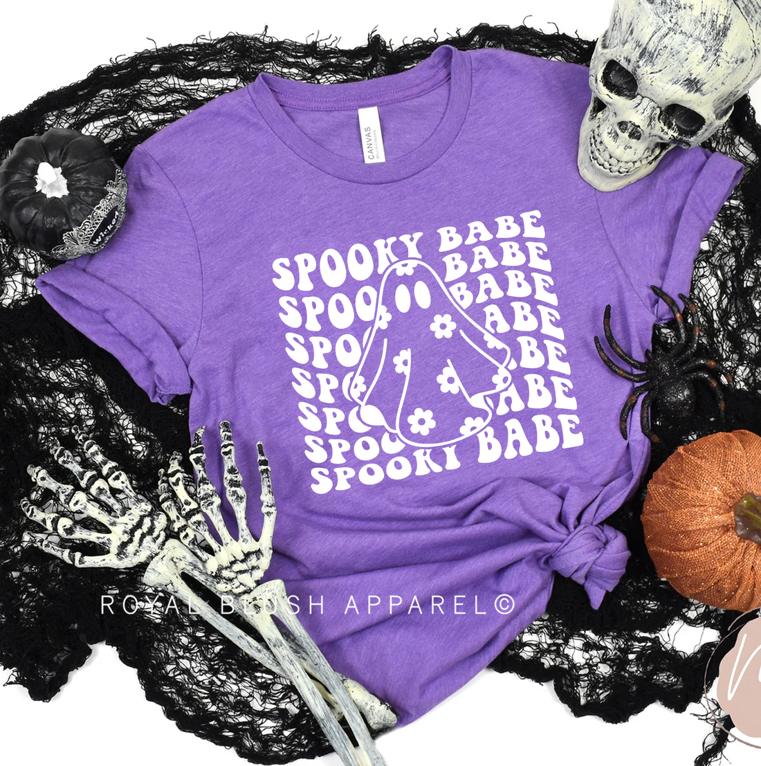 White Spooky Babe Relaxed Unisex T-shirt