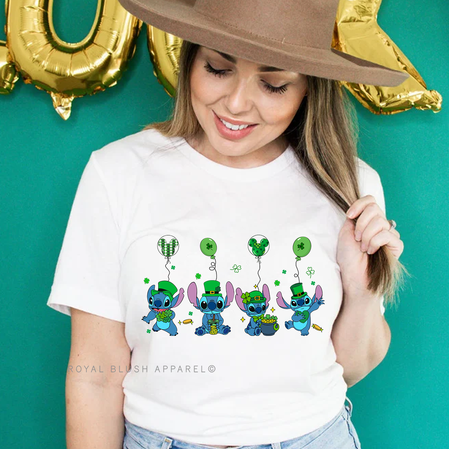 Stitch Balloons Relaxed Unisex T-shirt