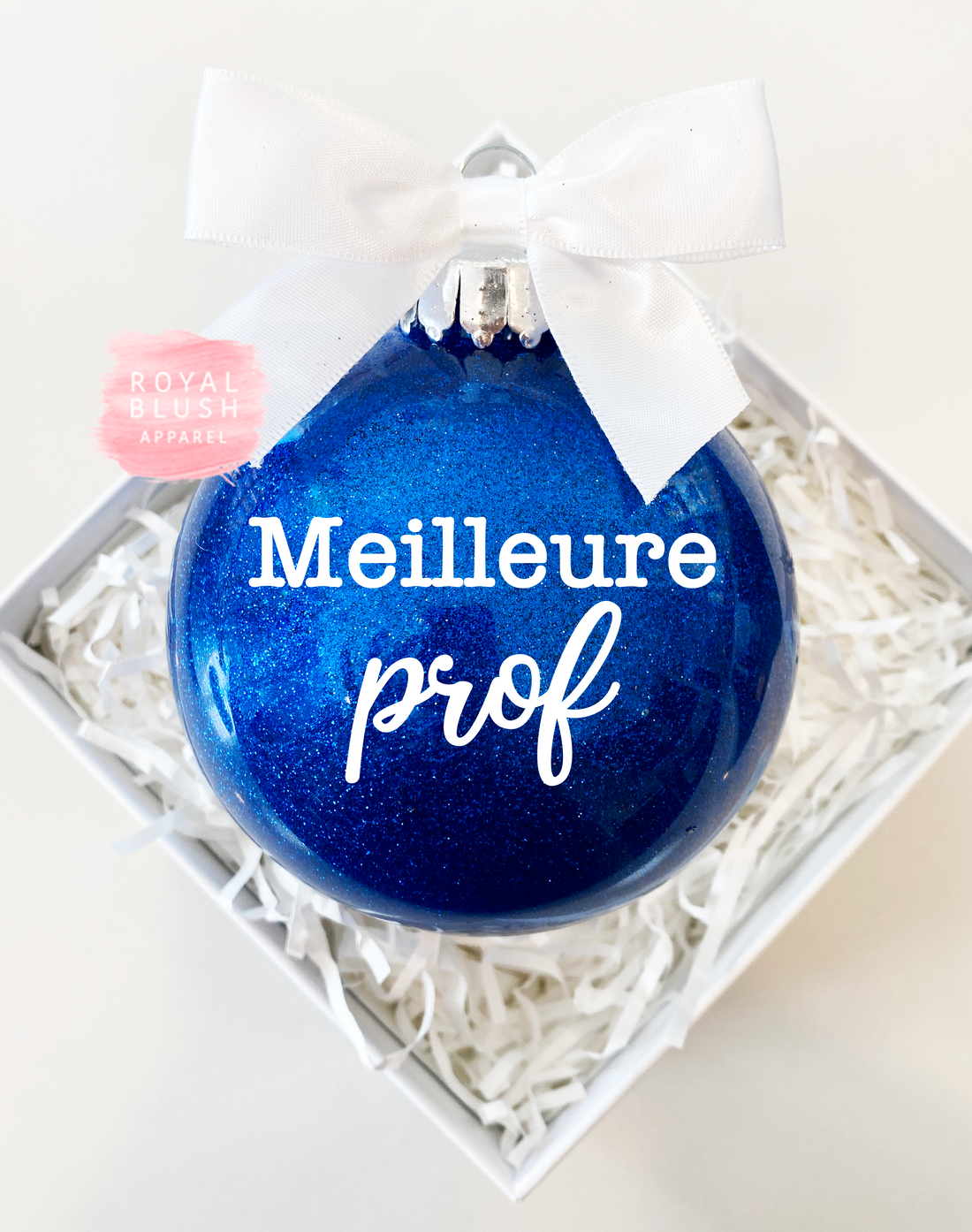 Meilleure Prof Glitter Ornament