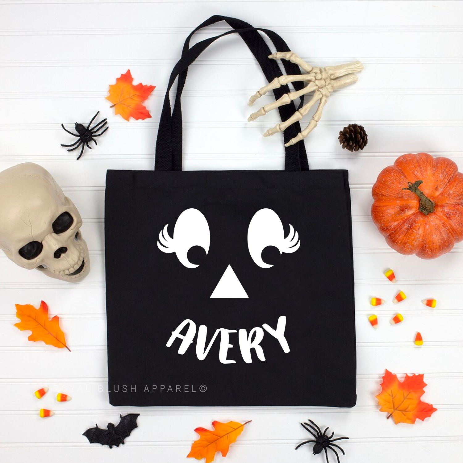 Custom Pumpkin Face Tote Bag