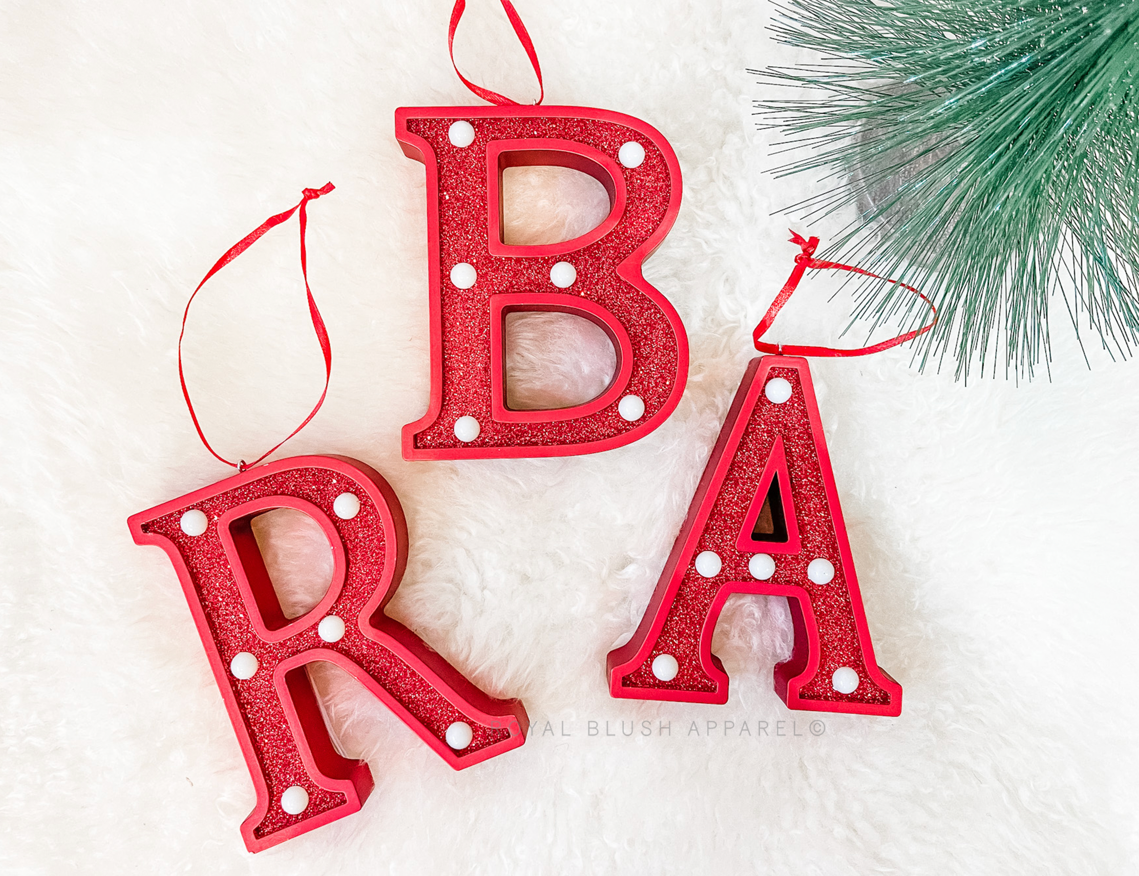 LED Light Up Letter Ornament