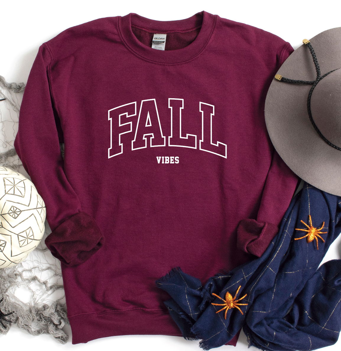 Fall Vibes Embroidery Sweatshirt