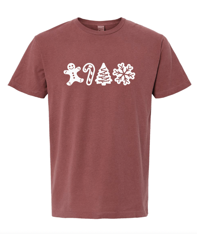 Gingerbread Cookies - SMALL MAROON UNISEX VINTAGE T-SHIRT