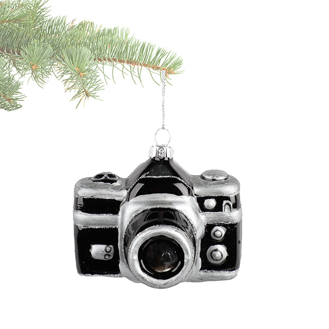 Camera Glass Ornament