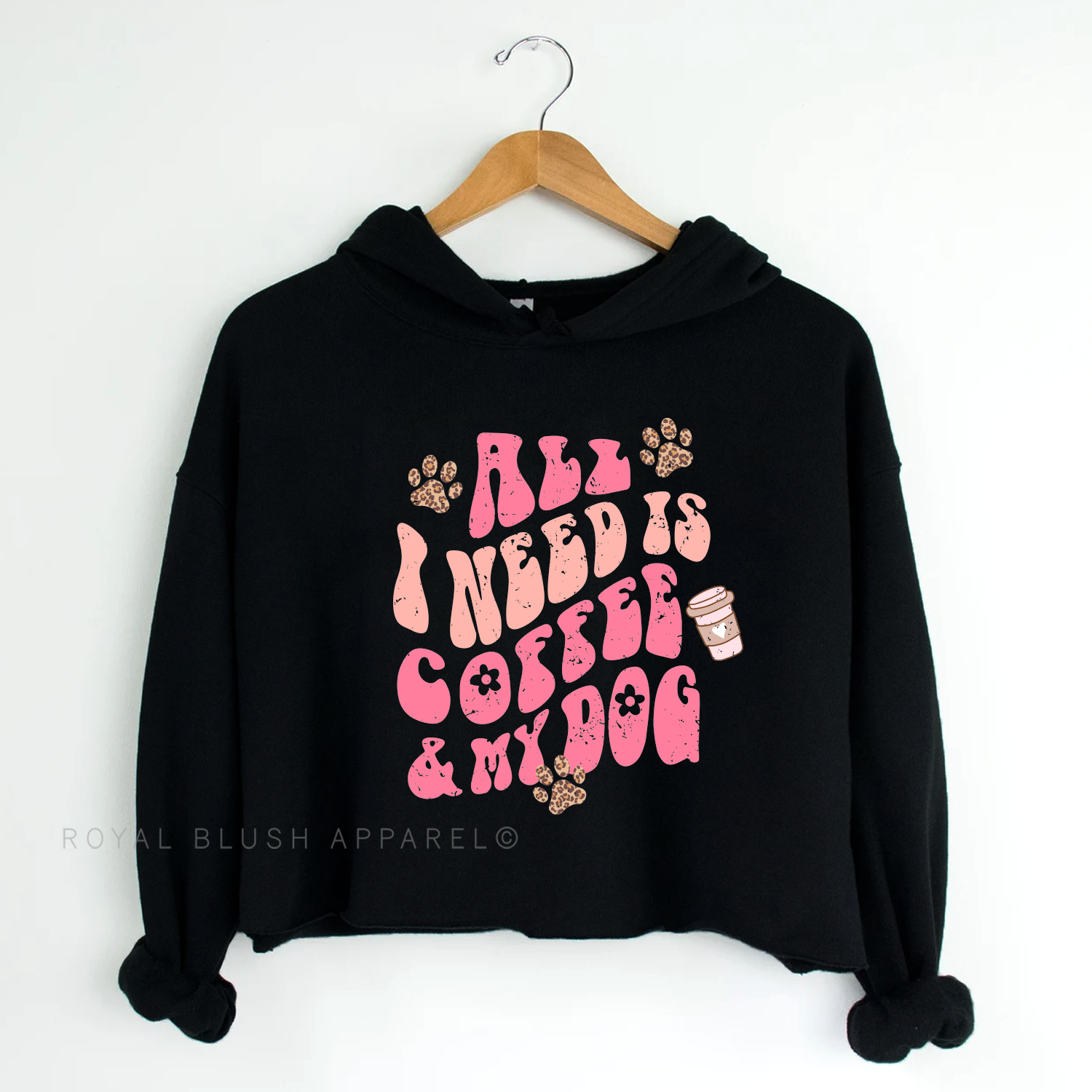 All I Need Is Coffee &amp; My Dog Independent Crop Hoodie