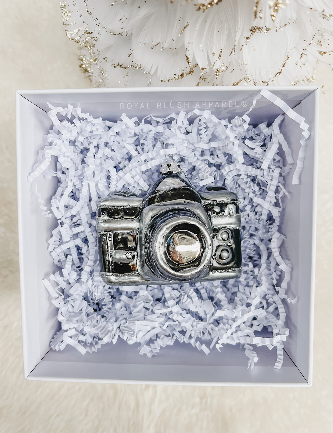 Camera Glass Ornament