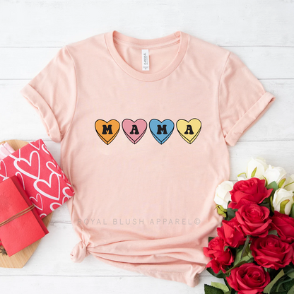 Mama Candy Hearts Relaxed Unisex T-shirt