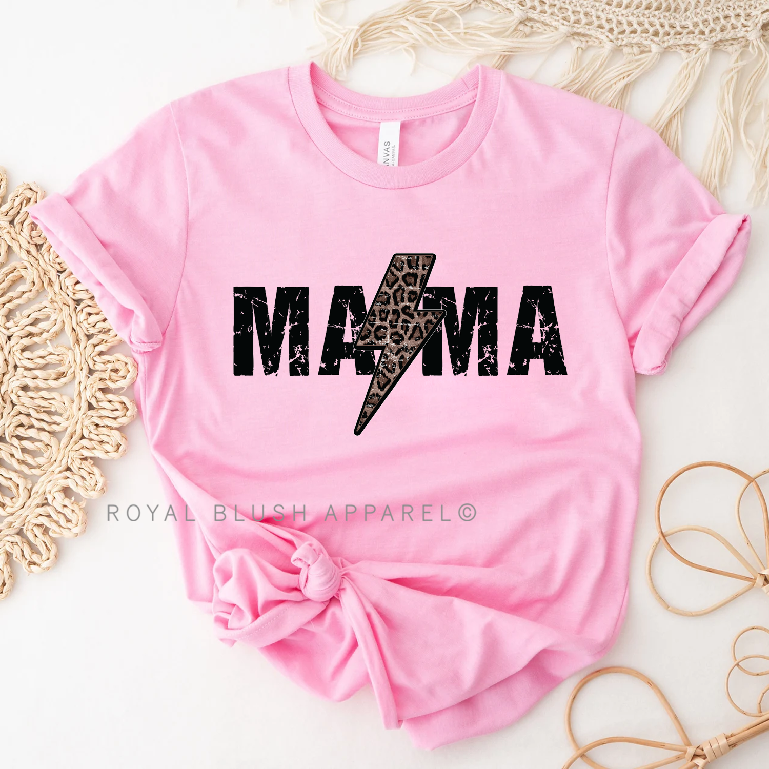 Mama Lightning Black Relaxed Unisex T-shirt