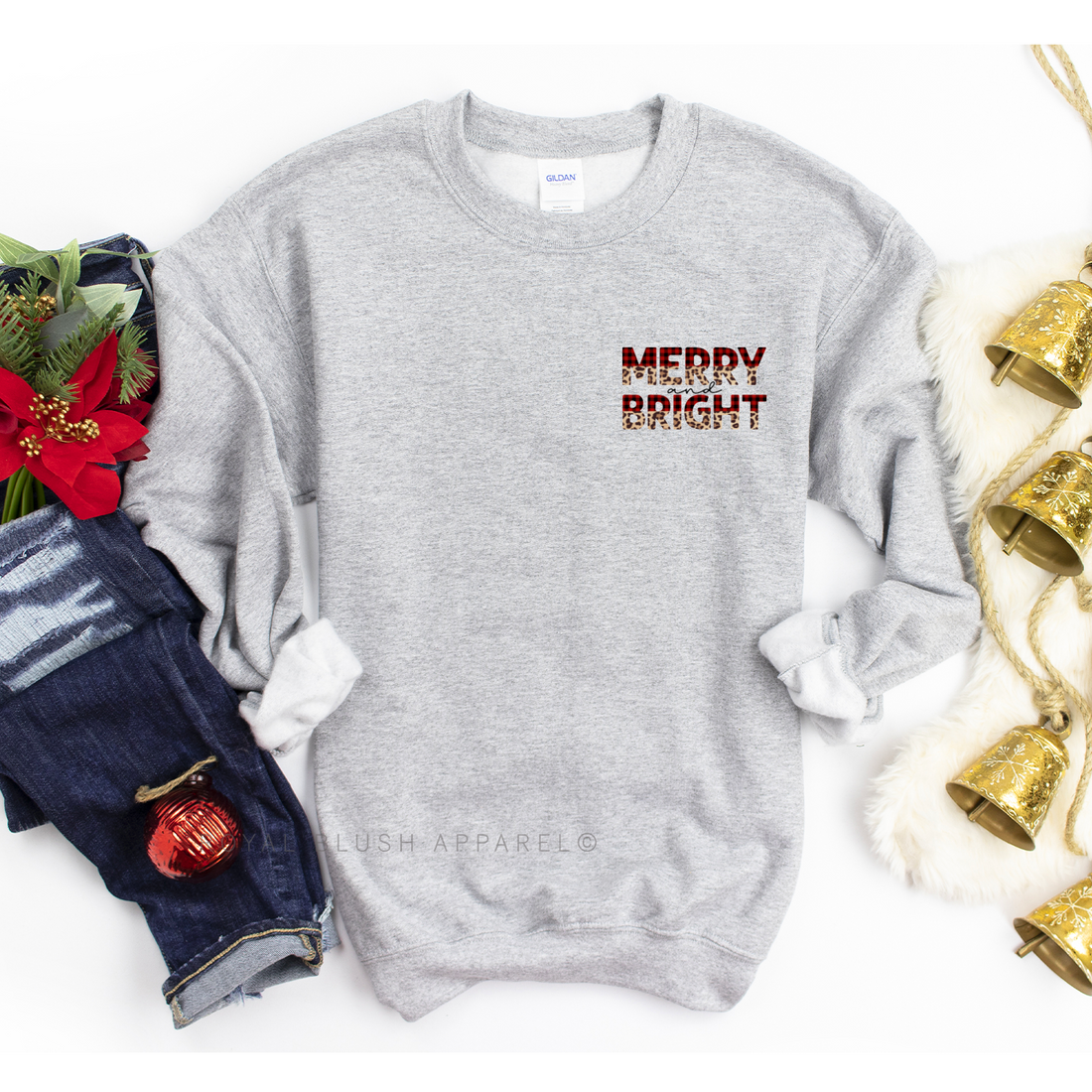 Pocket Merry And Bright Sweatshirt