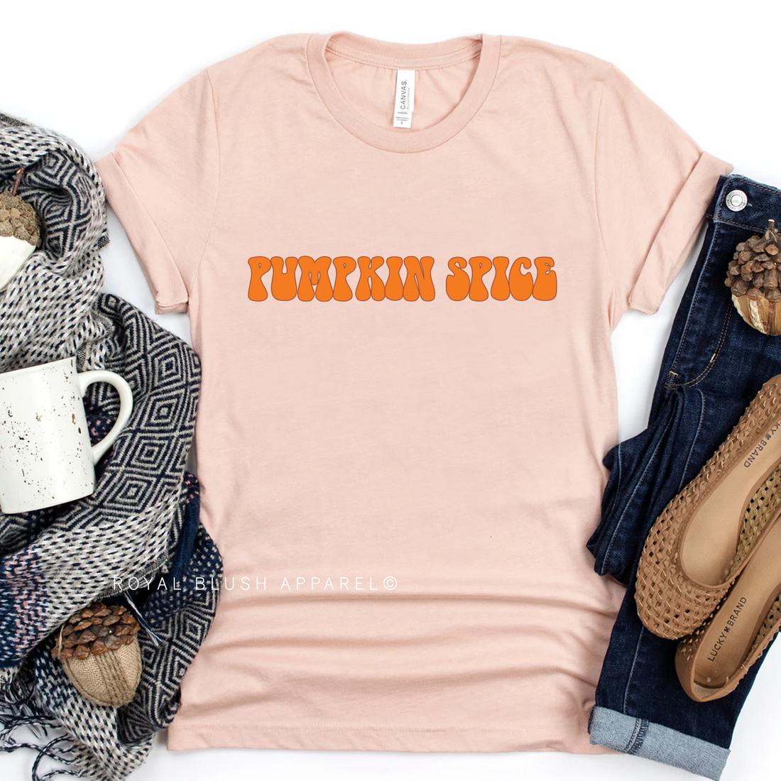 Pumpkin Spice Orange Relaxed Unisex T-shirt